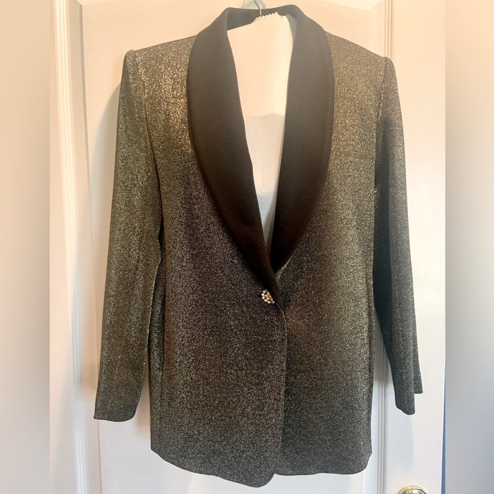 Gold and black metallic blazer